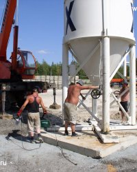Монтаж силоса на асфальтно-бетонном заводе