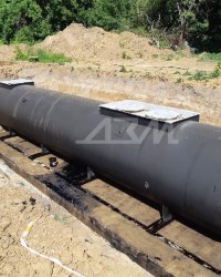 Монтаж трёхсекционного резервуара объёмом 60 м3