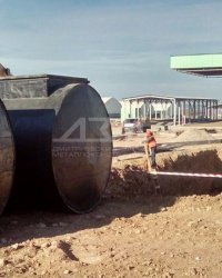Монтаж резервуаров объёмом 25 м3 и 50 м3 в Крыму