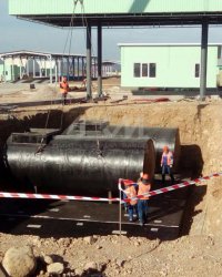 Монтаж резервуаров объёмом 25 м3 и 50 м3 в Крыму