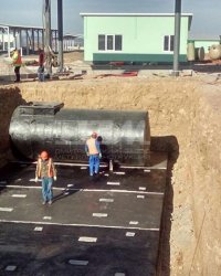 Монтаж резервуаров объёмом 25 м3 и 50 м3 в Крыму