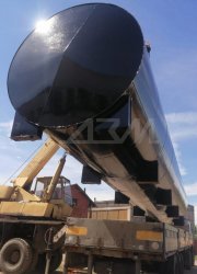 Погрузка резервуаров объёмом 55 куб.м. на платформу