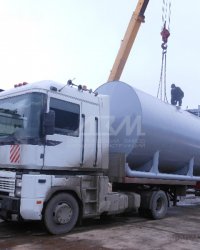 Отгрузка резервуаров на санях