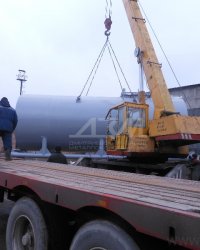 Отгрузка резервуаров на санях