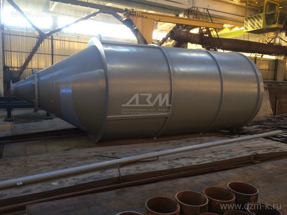 Отгрузка стального силоса вместимостью 30 тонн цемента